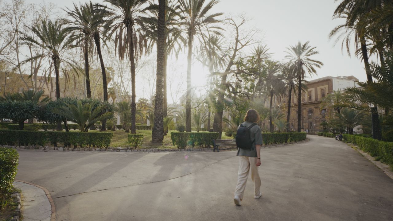Man walking at Villa Bonano