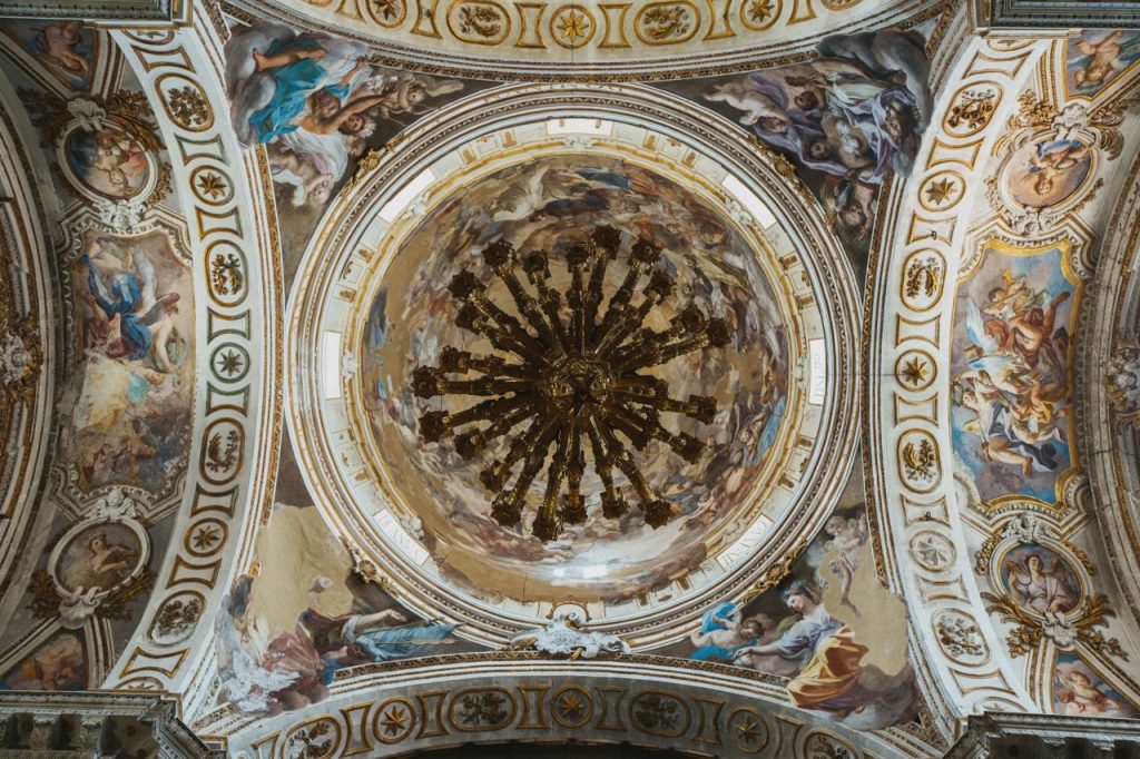 Santa Caterina Church interior dome 2