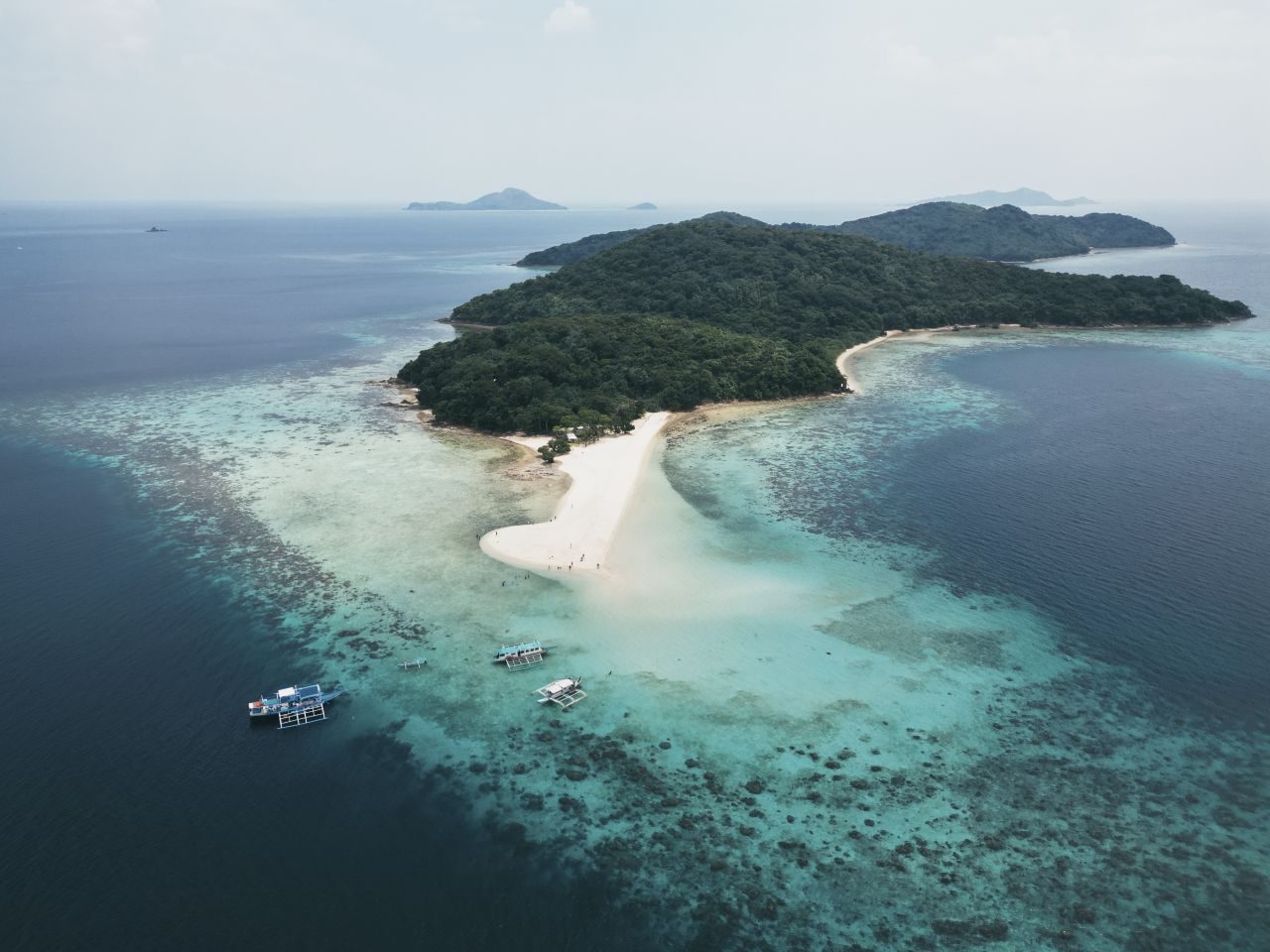 Aerial view of Ditaytayan Island, Culion, Philippines