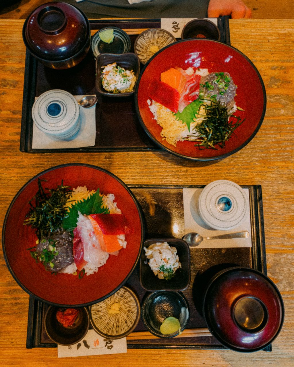 Whitebait sashimi lunch set at a restaurant on Komachi street, Kamakura, Japan.