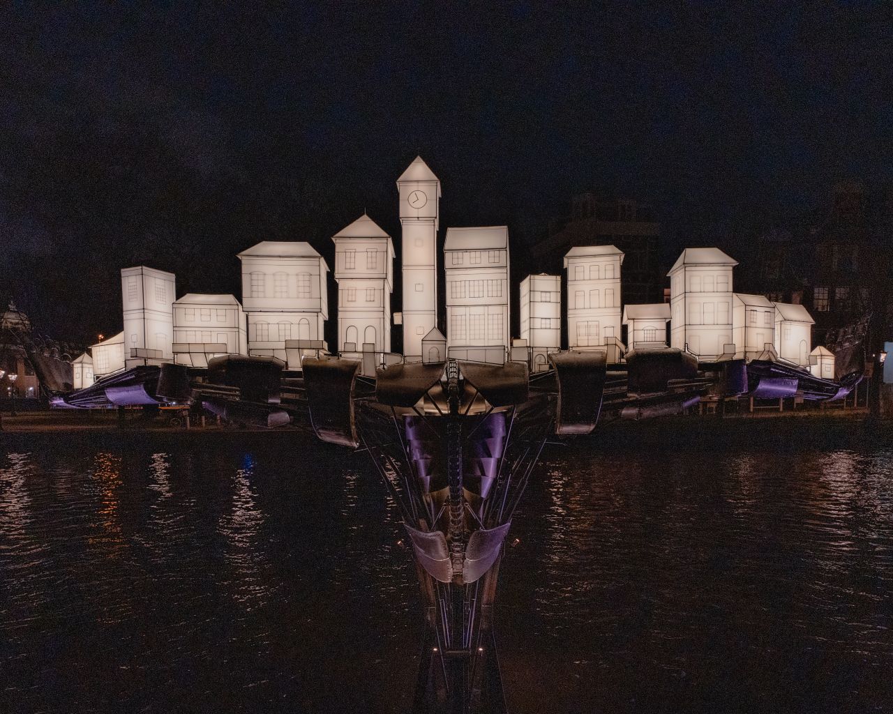A light installation at the Amsterdam Light Festival.