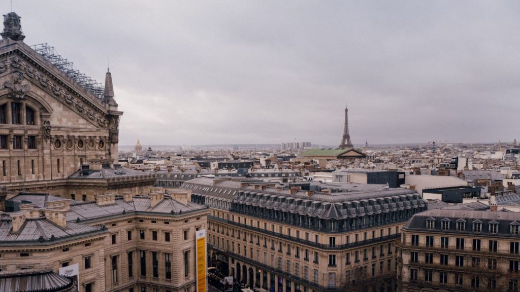 Rooftop view from Galeries Lafayette in Paris.