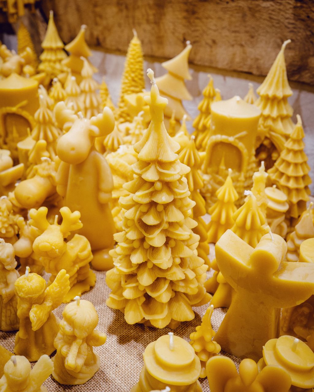Candles from Wagner Imkerei at Hauptwache Christmas Market.